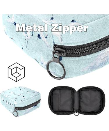 MUOOUM Flying Cranes Menstrual Cup Pouch & Sanitary Napkin Storage Bag | Portable Feminine Menstruation First Period Bag - Multi-colored - Buy Online on GoSupps.com