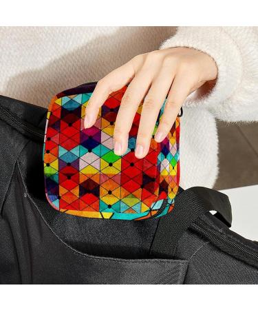 Rainbow Mosaic Tie-Up Bag for Women | Portable Menstrual Pad & Cup Storage | Ideal for Teens and Girls - Buy Online on GoSupps.com