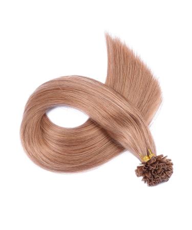 Keratin bonding - # 10 - light brown - 60cm - 300 strands - 1g - 100% remy real hair hair extension U -tip extensions very high quality by Novon hair extension