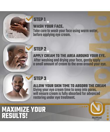 Men's Anti-Aging Eye Cream - Reduce Puffiness & Bags - Natural Skin Tightening Formula - Dark Circle Treatment - USA Made - 0.5 oz - Buy Online on GoSupps.com