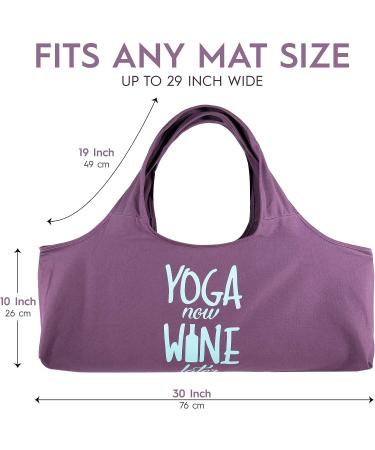 Wild Essentials Yoga Bag - Large Mat Carrier for Most Mats, Rugged 10oz Recycled Canvas, Shoulder Strap & Pocket - Exercise Tote for Yoga Enthusiasts - Buy Online on GoSupps.com