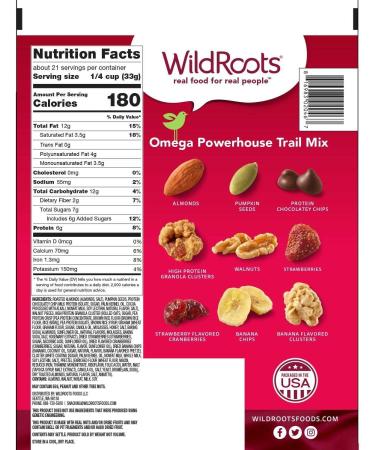 2 Packs WildRoots Omega Powerhouse Trail Mix 24 OZ/Pack - Buy Online on GoSupps.com