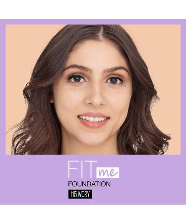 Maybelline Fit Me Dewy + Smooth Foundation 115 Ivory - 1 fl oz (30 ml) | Flawless Coverage - Buy Online on GoSupps.com
