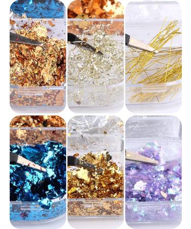 Ebanku 3pcs Nail Art Foils - Double-Sided Glitter Gold Stickers for DIY Nail Decorations - Buy Online on GoSupps.com