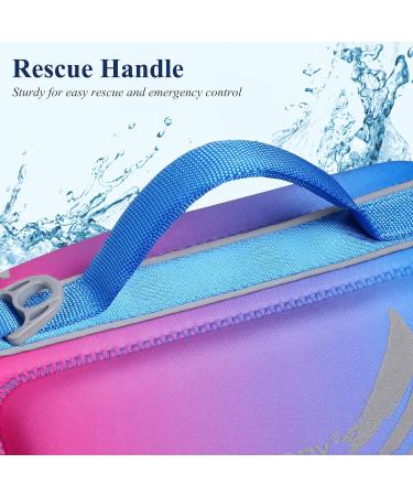 Vivaglory Light Lifeguard Dog Vest - Skin-Friendly Neoprene Swimming Vest for Small Dogs - Pink & Blue - Quick Lock & D-Ring - Size S (Chest 48-56cm) - Buy Online on GoSupps.com