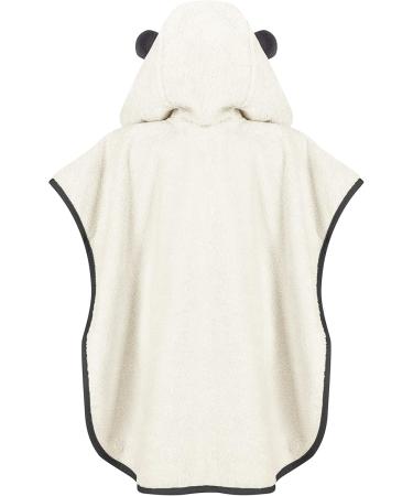 Laynenburg Premium Batheponcho for Kids - 100% Cotton Oeko-Tex Certified Frottee Handling Poncho for 3-5 Years - Creme Raccoon Design - Buy Online on GoSupps.com