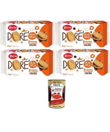 Italian Gourmet E.R. Doria Dor Doricrem Gusto Cacao Dor Doricrem Go t de cacao Lot of 8 portions 4 x 304 g + Italian gourmet pulp