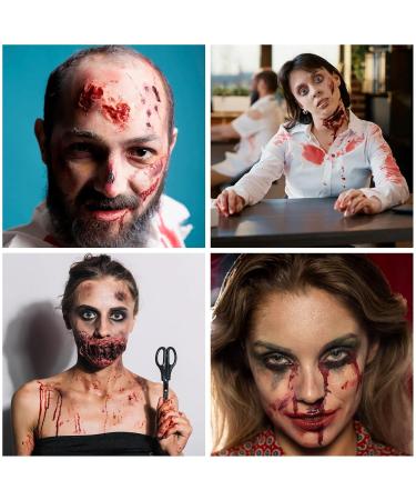 6 Pieces Scar Wax SFX Makeup Kit - Fake Blood Spray Coagulated Blood Gel & Tools for Halloween Cosplay & Special Effects - Buy Online on GoSupps.com