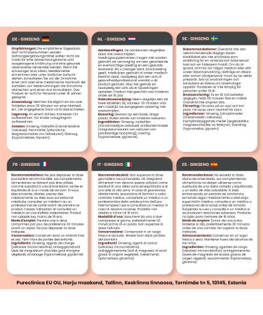 pureclinica High Potency Korean Panax Ginseng 10 000mg x 180 Tablets - 6 Months Supply - Buy Online on GoSupps.com