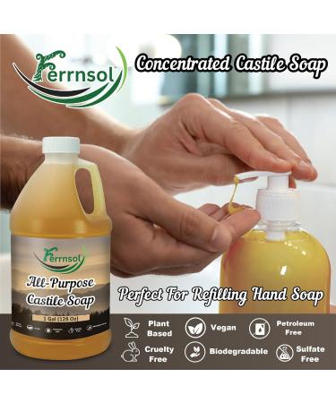 AP Castile Soap Liquid (1 Gallon) Unscented Fragrance-Free Refill Natural All-Purpose Soap for Home Hands and More Gentle Non-Toxic formula 128oz - Made in USA 128 Fl Oz (Pack of 1) - Buy Online on GoSupps.com