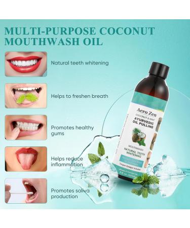 2-Pack Coconut Oil Pulling Mouthwash with Peppermint - Alcohol-Free Oral Care - Fresh Breath Solution - Organic Essential Oils Formula with Tongue Scraper - Gum Health Treatment - 237ML 16 Fl Oz (Pack of 1) - Buy Online on GoSupps.com