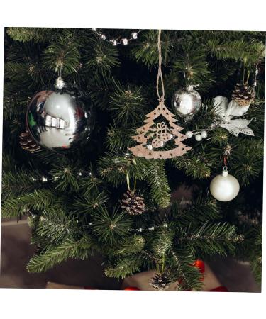 COHEALI 1 set with Embellishments Wood Pendant Ornaments Design Snowflakes Ornament Painting Cutouts Ropes Beige 8.00X7.80X0.20CM - Buy Online on GoSupps.com