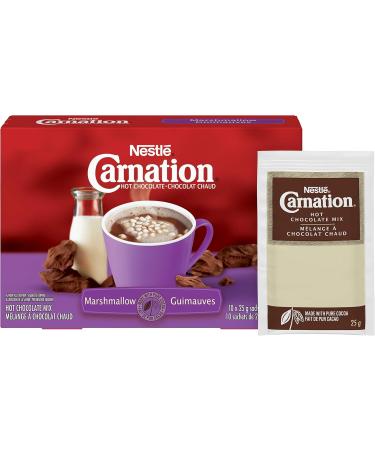 CARNATION Hot Chocolate Marshmallow Mix 10 X 25g Sachets (Pack of 12) 120 Count Sachets Chocolate w/ Marshmallow 25 g (Pack of 120) - Buy Online on GoSupps.com