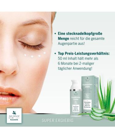 Buy Vegan Anti-Aging Eye Cream | Natural Organic Stem Cells Hyaluronic Acid & Green Tea Extract | 50ml for Wrinkles & Dark Circles - International Shipping - Buy Online on GoSupps.com