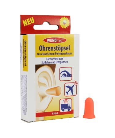 Wundmed earplugs made of elastic polymer foam noise protection
