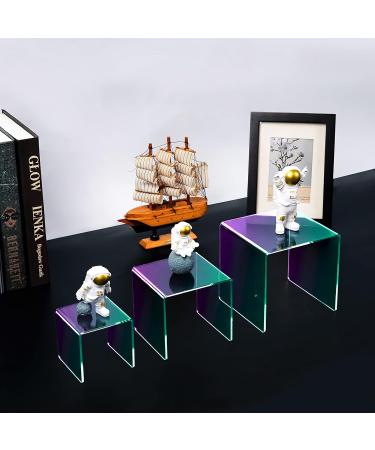 Hezly Multifolitic Acrylic Stand Set - 6 Stunning Rainbow Colors in 3 Sizes | Stylish Perfume & Cupcake Organizer - Buy Online on GoSupps.com