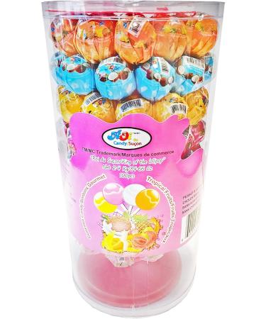 ROI POP TROPICAL FLAVOURED LOLLIPOPS 24 Grams per Piece 100 Pieces per Jar - Buy Online on GoSupps.com