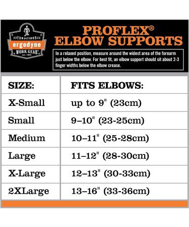 Ergodyne ProFlex 500 Elbow Support - X-Large, Black | Ergonomic Compression Sleeve - Buy Online on GoSupps.com