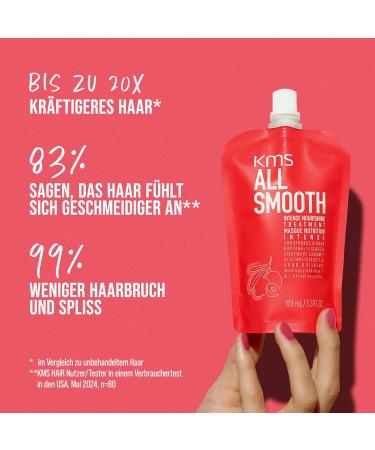  KMS KMS Allsmooth Intensive Nourishing Treatment for Medium to Strong Hair Anti-Frizz Smoothing Recycled Olive Oil Silicone-Free Vegan Formula 500ml - Buy Online on GoSupps.com