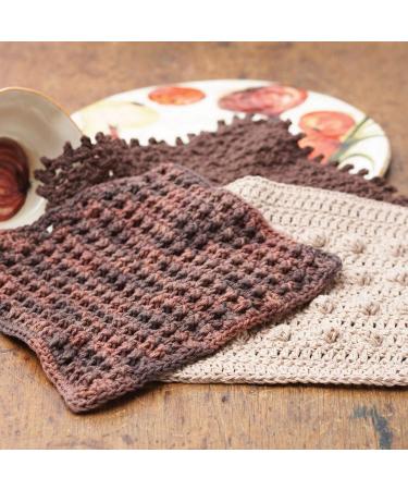 Bernat Handicrafter Cotton Solids Yarn - 1.75 oz - Gauge 4 Medium - 100% Cotton - Warm Brown - Buy Online on GoSupps.com