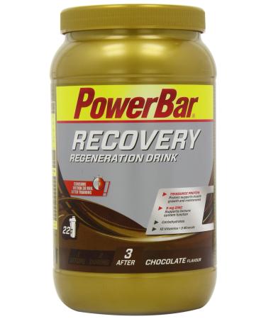 Powerbar Multi-component protein made of casein whey and soy-protein powder with carbohydrates vitamins and minerals-1.2kg chocolate