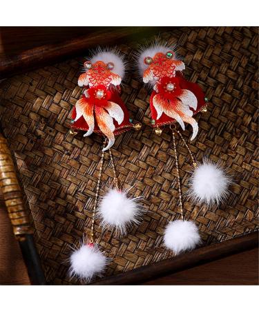 AJOIDR Festive Embroidered Hair Clip Sweet Girls Cute Hair Barrettes Clip Headwear Pompoms Accessories for Women Girls - Buy Online on GoSupps.com