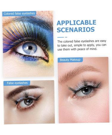 FOMIYES 3 Pairs False Eyelashes False Lashes Colored Fake Lashes Fake Eyelashes for Party Cosplay Fake Eyelashes False Eyelash for Women Set European and American Imitation - Buy Online on GoSupps.com