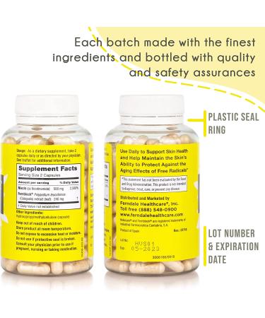 Heliocare Advanced Nicotinamide 500mg + Fernblock PLE Extract 240mg - Skin Cell Health Support with Antioxidant Niacinamide - 120 Vegan Capsules - Buy Online on GoSupps.com