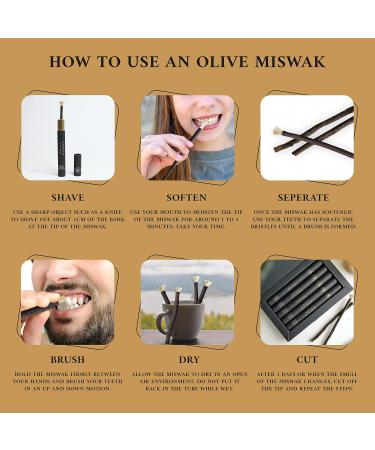 Royal Miswak Sticks - Premium Olive Twigs for Teeth Whitening and Gum Strengthening | Siwak Cleaning Sticks from Finest Olive Trees (Pack of 5) - Buy Online on GoSupps.com