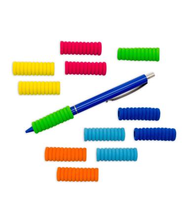 AFH web shop writing aids |Group thickening |Foam |Ergonomic pen owner |12 pieces in different colors |Soft Deluxe |12er