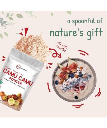 Micro Ingredients Organic Camu Camu Powder 12 oz - High Vitamin C - Energy & Immune Support - GMO-Free Vegan - 12 Ounce Pack - Buy Online on GoSupps.com