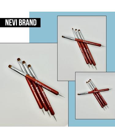 2-Piece Sable Brush Set for Precision Nail Art - Professional Acrylic French Manicure Clean-up & Bend Nail Dotting Pen | Essential Tools for Clean Cuticles - Buy Online on GoSupps.com