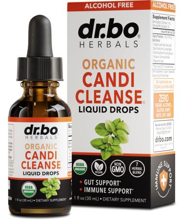Candi Cleanse Support Supplement Drops - Organic Oregano Oil Drops Liquid & Black Walnut Wormwood - Extra Strength Overgrowth Balance Complex Natural Oral Gut Cleanser Detox Health Supplements 1 oz