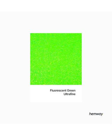 Hemway Ultra Shine Glitter Fine Vision 1/128 (0.2mm) - Cosmetic Safe Fluorescent Green for Epoxy Resin Crafts Weddings & Decorations - 100g - Buy Online on GoSupps.com