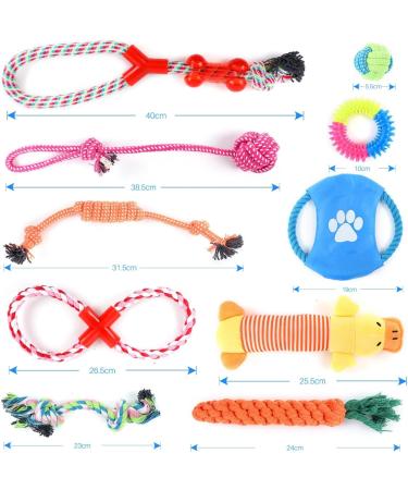 Fur & Bone 10 Pack Dog Chew Toys | Puppy Toys Dog Toys for Boredom | Indestructible Dog Toys with Rope Toys Squeaky Toy | Dog Toy Dog Teething Toys for Small & Medium Dogs | Dog - Buy Online on GoSupps.com