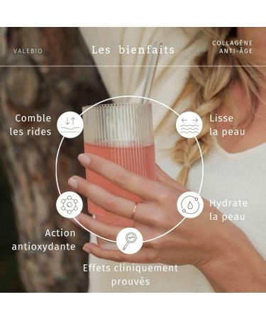 Pack 2 marine collagen powder peach taste type 1-3 elastin & vitamin C | Anti-aging & anti-wrinkle | 150g | Cure 1 month | Made in France | Valebio - Buy Online on GoSupps.com