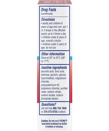 Visine Red Eye Hydrating Comfort - Lubricant & Redness Reliever Eye Drops 12 fl oz - Buy Online on GoSupps.com