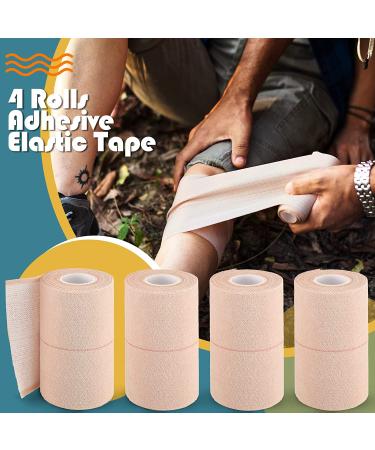 4 Rolls Self Adhesive Elastic Bandage Wrap for Sports Injuries - 5 Yard (3 Inch Width) - Ideal for Ankle, Knee, Wrist Sprains - Flexible & Stretchy Tape for Pets - Buy Online on GoSupps.com