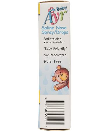 Baby Ayr Saline Nose Spray/Drops 1 Fl Oz (Pack of 6) - Gentle Nasal Relief for Infants - Buy Online on GoSupps.com
