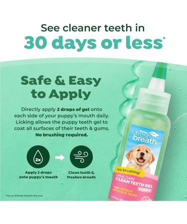 TropiClean Fresh Breath Dental Gel for Puppies - No Brushing 59ml - Made in USA | Best Oral Care for Pets - Buy Online on GoSupps.com