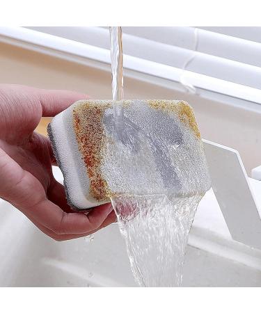 1Pcs Gary Eraser Carborundum Removing Rust Cleaning Brush Descaling For Cooktop Rub Clean Pot Sponge M3N3 White yellow 11 x 8 x 3.5cm/4.29 x 3.12 x 1.37inches - Buy Online on GoSupps.com