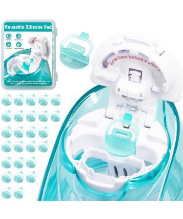 CYOUH 27PCS Reusable Silicone Pads Refills Accessories for Substitute Salt Saline Pods Compatible with Nasal Irrigation System Nasal Care for Easy Operation