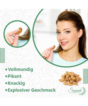 Sunnah Shop Cashew Kernels Spicy 1 kg | Cashew Kernels Roasted and Salted with Chili | Ideal as Snacks for Between as Student Feed or as a Spicy Ingredient in Numerous Dishes. Spicy with chili powder 1kg - Buy Online on GoSupps.com