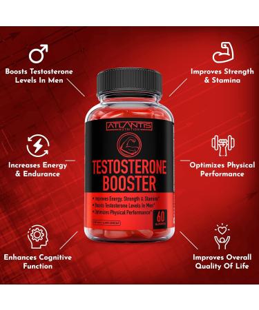 Atlantis Nutrition Keto Apple Cider Vinegar 60 Gummies + Testosterone Booster 2-Pack (120 Gummies) - Buy Online on GoSupps.com