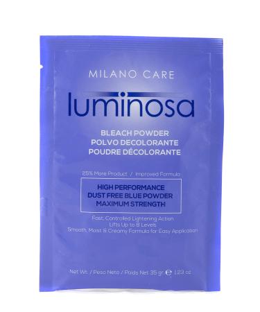 Milano Care Luminosa Bleach Powder  Blue Bleach Lightening Powder  Quick Hair Bleaching Powder for Highlights, Balayage and Painting 35gr/1.23 Ounce
