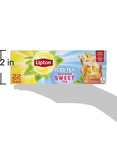 Lipton Family-Sized Black Iced Tea Bags - Southern Sweet Tea 22 ct (Pack of 6) - Buy Online on GoSupps.com