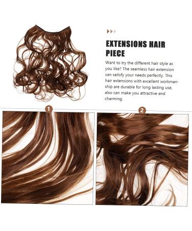 FRCOLOR Wavy Hair Extensions Straight Wig Hair Extensions Curly Hair Extensions Curly Hair Wig Crown Bows for Ponytail Curly Wigs Extend High Temperature Wire European and American 66x26x0.8cm Light Brown - Buy Online on GoSupps.com