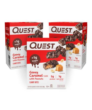 Quest Nutrition Gooey Caramel Candy Bites, 0.74 Oz - 8 Count (Pack of 3)