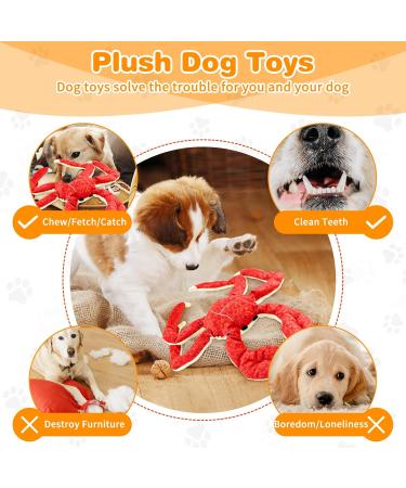 WOWBALA Dog Toys for Large Dogs - Plush Red Dog Toys | Durable & Fun International Shipping - Buy Online on GoSupps.com