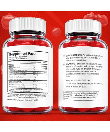 Pura Vida Keto Gummies with ACV, Vitamin B12 & Beet Root Juice - 60 Gummies - Buy Online on GoSupps.com